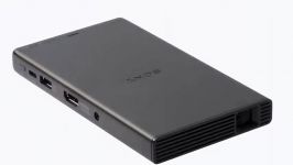 Sony MP CD1 projector fits in the palm of your hand.