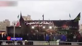 سفره داری عراقی ها برپایی موکب هایی در اطراف حرم حضرت معصومهس