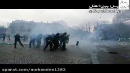 ضرب وشتم جلیقه زرد ها توسط پلیس فرانسه