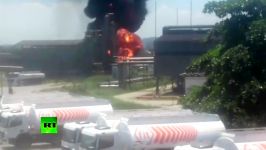 Huge fire engulfs oil refinery in Rio de Janeiro