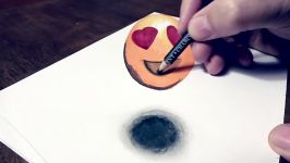 SMILING FACE WITH HEART EYES  DRAWING 3D HEART EYES EMOJI FOR KIDS  BY VAMOS