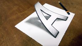 Very Easy Drawing 3D Letter A  Trick Art on Paper with Pencil  By Vamos