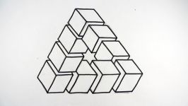 How to Draw an Impossible Triangle made from Cubes