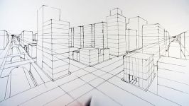 How To Draw A City Using Two Point Perspective