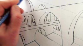 How to Draw a Bridge in Two Point Perspective Narrated