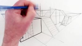 How to Draw Stairs Step by Step in 2 Point Perspective