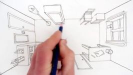 How to Draw a Room in One Point Perspective A Birds Eye View