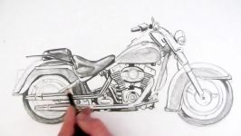 How to Draw a Motorcycle Harley Davidson Softail