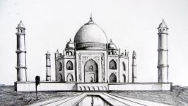 How to Draw the Taj Mahal Speed Drawing