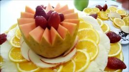 ویژه شب یلدا  آموزش چند روش میوه آرایی تزیین میوه
