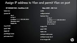 Common mand on HP and Cisco Switches