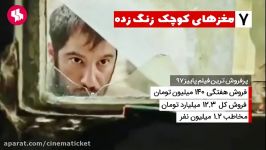 7 فیلم پرفروش هفته گذشته در یک کلیپ «مارموز» گوی سبقت را «بمب» ربود