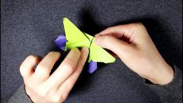 اوریگامی پروانه  آموزش ساخت پروانه کاغذی  کاردستی