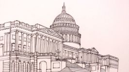 How to Draw the US Capitol Building Time Lapse Drawing