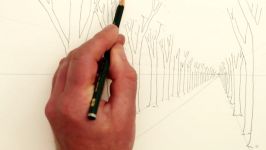 How to Draw in 1 Point Perspective Narrated A Road and Trees