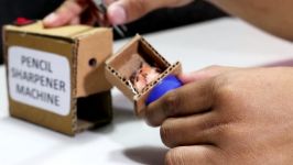 How to make Electric PENCIL Sharpener Machine From Cardboard  DIY School