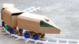 how to make electric bullet train from cardboard  DIY