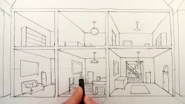 How to Draw a Room in One Point Perspective in a House