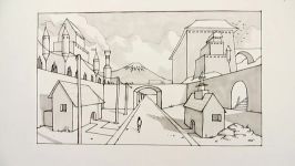 How to Draw a Background Draw 1 Point Perspective