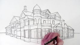 How to Draw a House in 2 Point Perspective Narrated