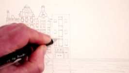 How to Draw a House View of Amsterdam Dutch House