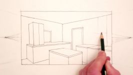 How to Draw a Room in Two Point Perspective Time Lapse