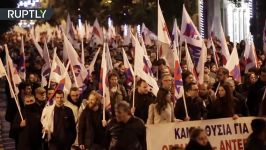 More austerity to e for Greece Hundreds protest against first