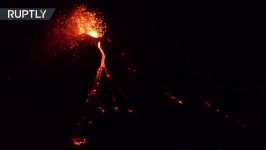 Mount Etna Italys highest volcano erupts TIMELAPSE