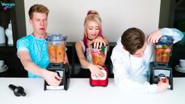 GUMMY FOOD VS REAL FOOD SMOOTHIE CHALLENGE SOUREST Giant Worm Toxic Waste Wemy