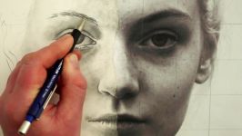 How to Draw a Female Face Using a Photograph Square by Square