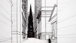 How to Draw a 1 Point Perspective Street Draw Wall Street Buildings