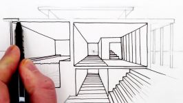 How to Draw a House in 1 Point Perspective Sectional Perspective