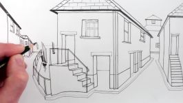 How to Draw a House in 1 Point Perspective Step by Step