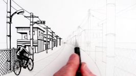 How to Draw a Road 1 Point Perspective Drawing Narrated