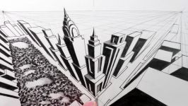 How to Draw a City using 3 Point Perspective Narrated