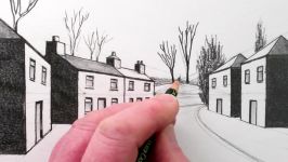 How to Draw a House in 1 Point Perspective Narrated Pencil Drawing