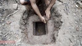 Primitive Technology Pit and chimney furnace