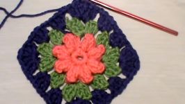 آموزش موتیف طرح گلHow to Crochet the Blooming Granny Square