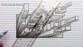 How to Draw a Hole in Line Paper 3D Trick Art City