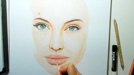 Timelapse  Coloring skin with copic markers and colored pencils