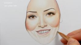 Step by Step  Drawing Mascha Feoktistova  Beautygloss with colored pencils