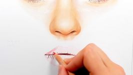 Tutorial  How to draw color realistic lips with colored pencils  step by step