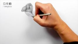 Timelapse  Drawing shading realistic hair side braid with graphite pencils