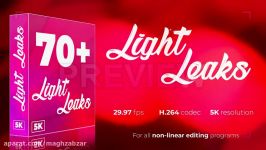 دانلود رایگان مجموعه ۷۰ موشن گرافیک افکت نشتی نور Light Leaks Pack