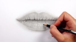 Step by Step  How to draw shade realistic lips with graphite pencils