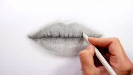 Timelapse  Drawing shading realistic lips with graphite pencils  Emmy Kalia