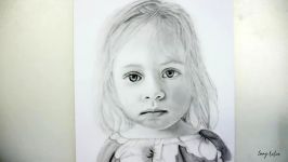 Drawing a little girl Emily with graphite pencils  Emmy Kalia