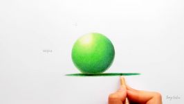 How I draw a sphere and create a smooth gradient with colored pencils