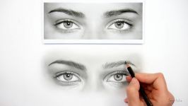 How I draw and shade Realistic Eyes with graphite pencils