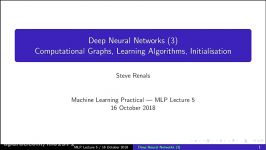 MLP Lecture 51 Computational graphs learning algorithms coursework 1